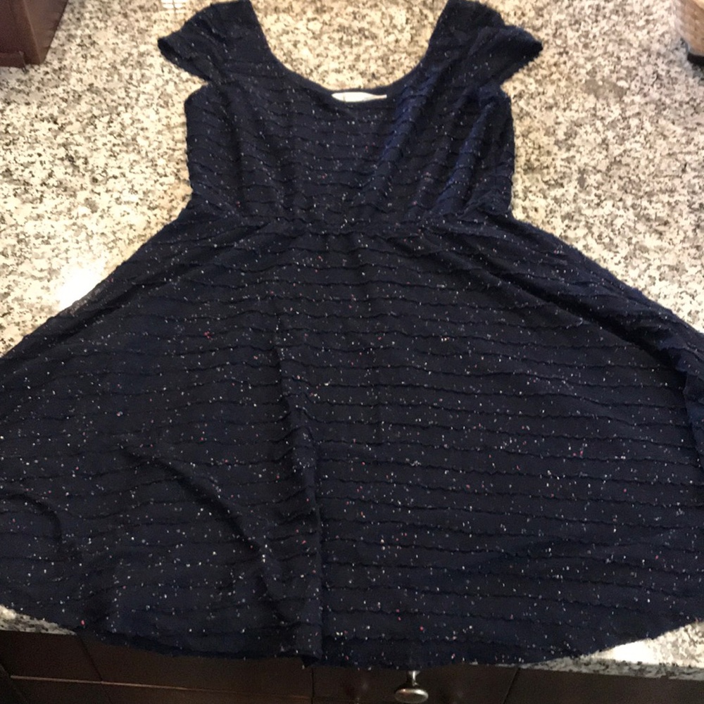 Navy printed dress!